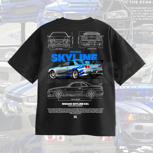 Camiseta Skyline 240gsm